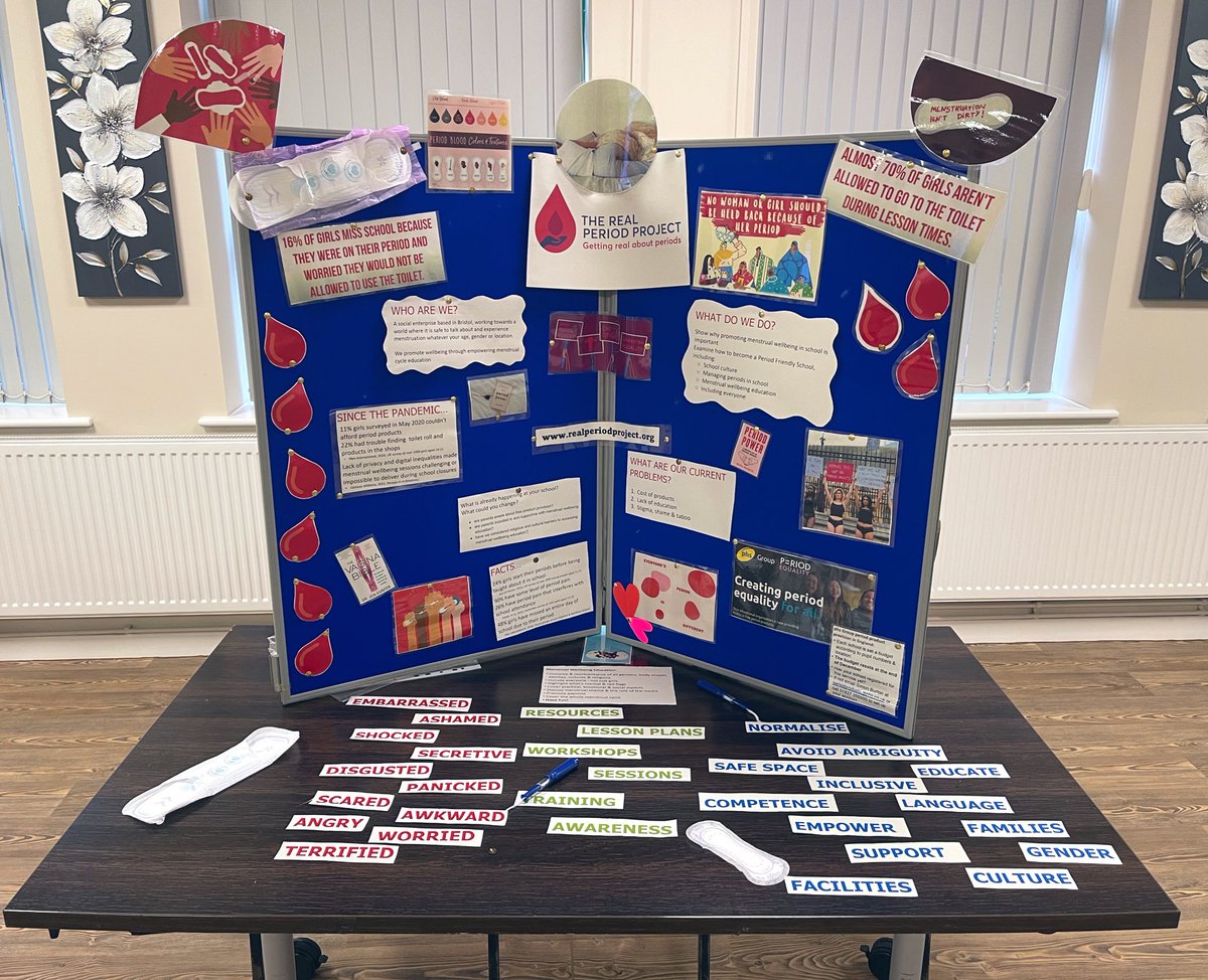 Promoting @periodeducation today at @DCHStrust @DCHS_0_19 Children’s service event day #periodfriendlyschools #schoolnurse #scphn #periodpoverty