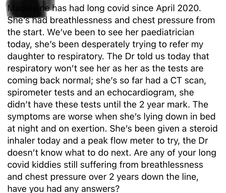 How long should children have to live with the symptoms of infection from a virus that causes a preventable disease? 

#PreventionNeedsYourAttention  

@BinitaKane @SGriffin_Lab @ReicherStephen @DrAnnaNZ 
#TreatLongCovid #CountLongCovid #NHS #LongCovidKids #LongCovid