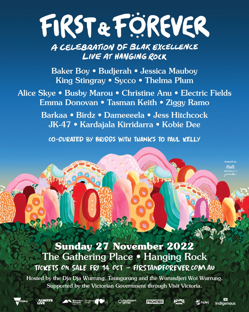 TaungurungC's tweet photo. We’re excited to announce First &amp; Forever - a new festival celebrating Blak excellence and the talent of First Nations music - hosted by Taungurung, Dja Dja Wurrung and Wurundjeri Woi Wurrung

More details → https://t.co/bh85Oo512i https://t.co/uumsrxNcSv