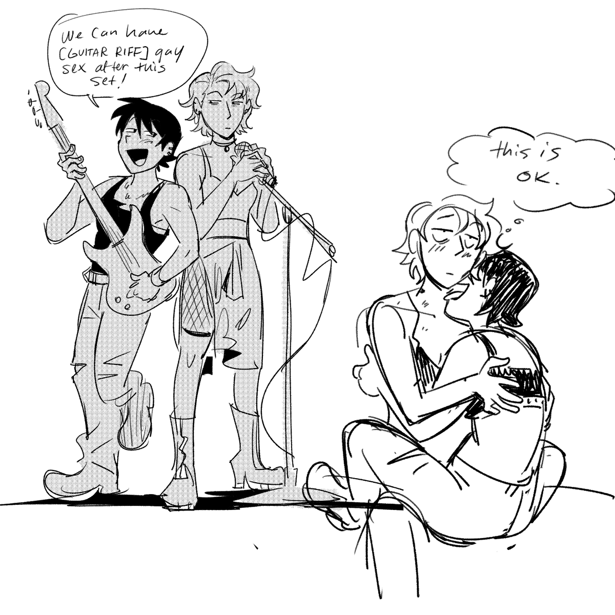 hey! i've put my oc zine up for sale. there's also a digital ver. that is much cheaper ($5) it includes a 6 pg comic i drew just for the zine. please note it's for 18+ audiences. links below!! thanks for lookin :-) 🔻🔻