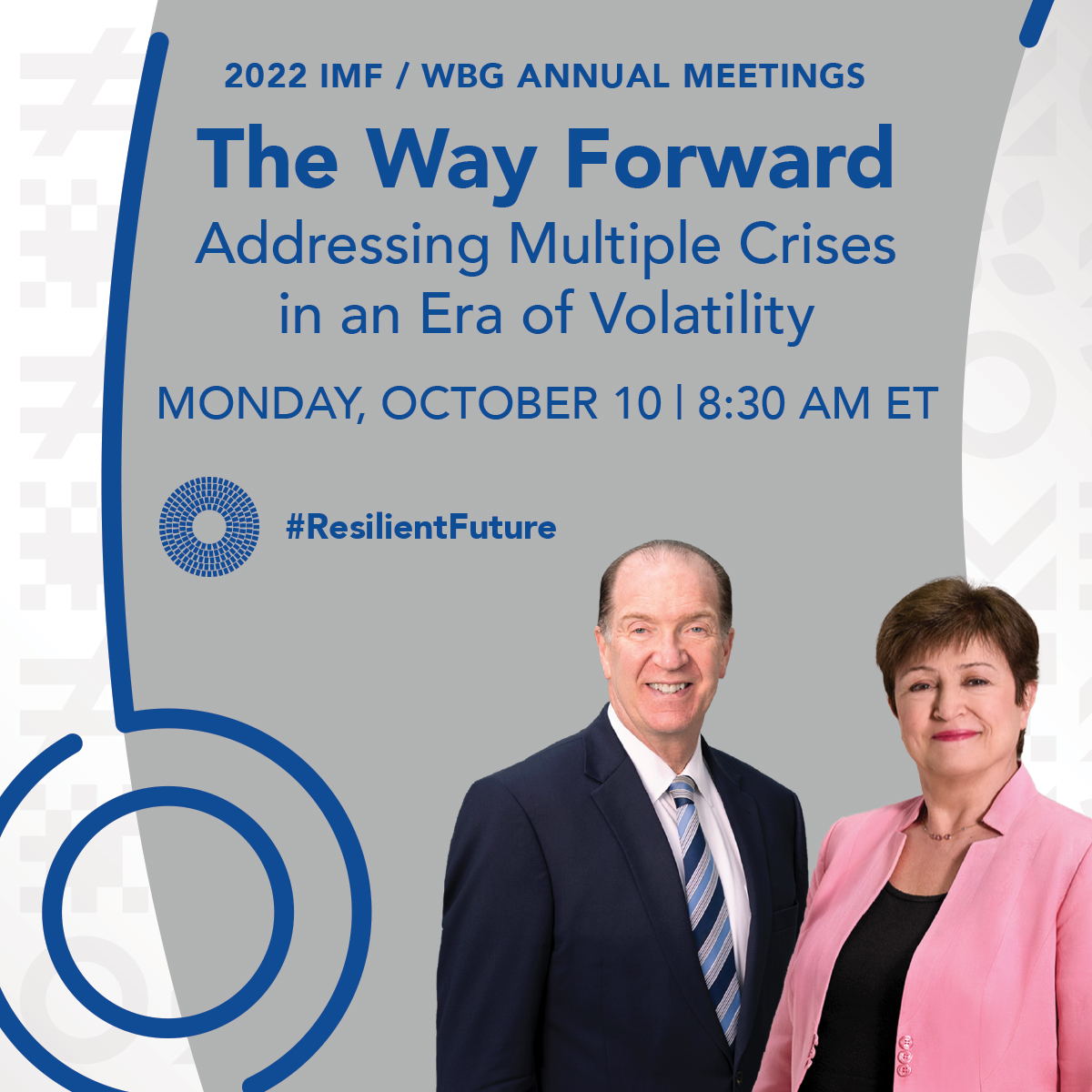 How can policymakers and organizations support developing countries in building resilience? 

.<a href="/WorldBank/">World Bank</a> Group President @DavidMalpassWBG and <a href="/KGeorgieva/">Kristalina Georgieva</a> Managing Director <a href="/IMFNews/">IMF</a> will discuss this on October 10. wrld.bg/jaZ950L2Ca1