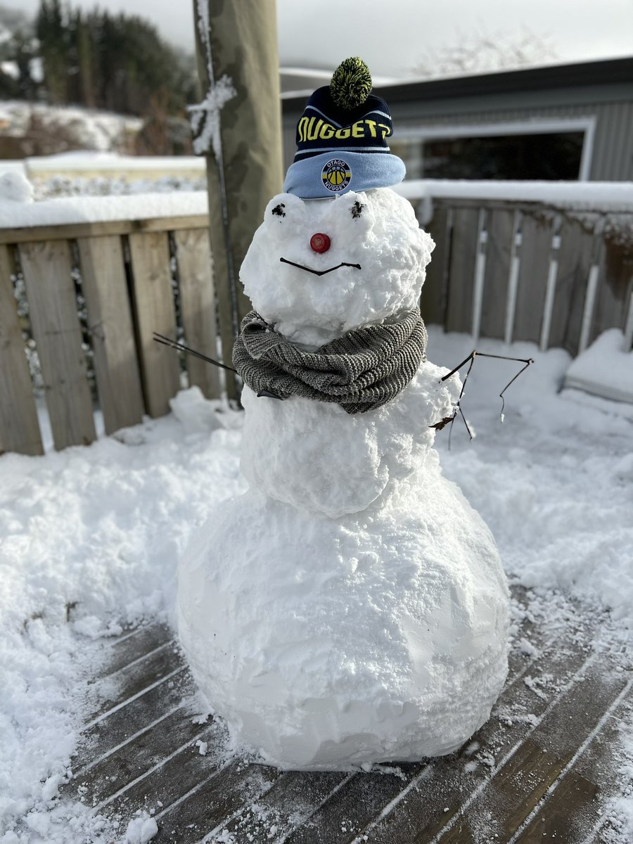 Loving the Dunedin weather today #Dunedin #snow #snowman