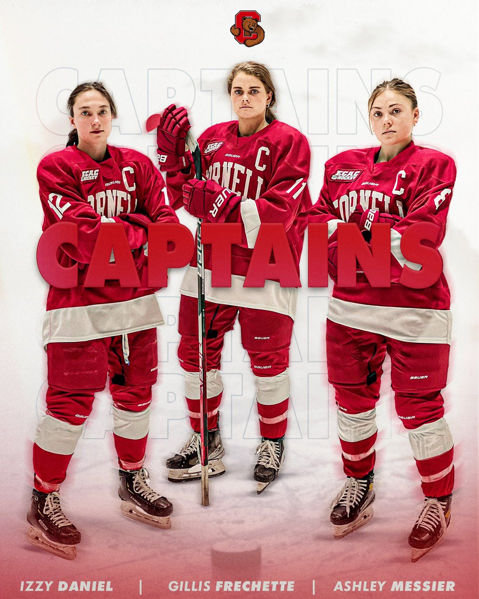 Introducing the Cornell Women’s Hockey captains for the 2022-23 season!  

#yellcornell | #ecachockey 

<a href="/EvanVolkman/">Evan Volkman</a>