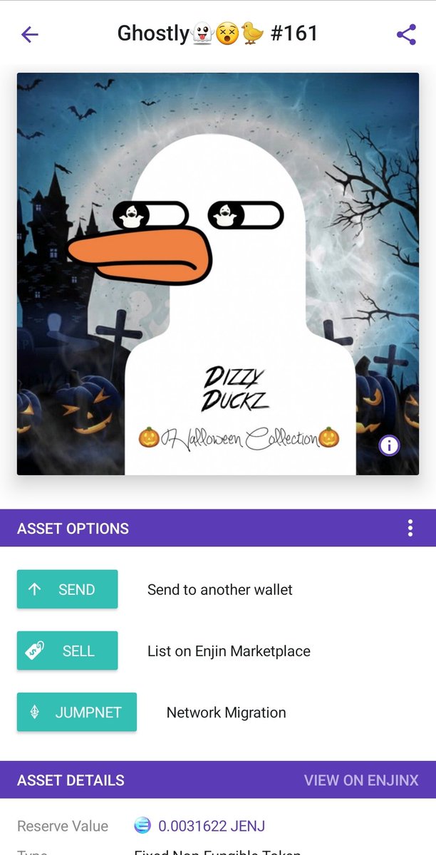 Allye95697360's tweet photo. "Ghostly" #DizzyDuckz by @Plumboy88 #NFTCommunity Choose Winners in 24hrs quackers 🐣🐥🐤
🐥❤️&amp;RT
🐥Follow @Plumboy88 Post Proof👈
🐥Tagg 3 frenz 👈👈👈
🐥Comment ENJIN QR Code Only 👈
LetsssGooo quackers 🐣🐤🐥
#DizzyDuckz  #DizzyDuckz quack quack quack #EnjinNFT 
#NFTGiveaways https://t.co/k9cLfyvAVT