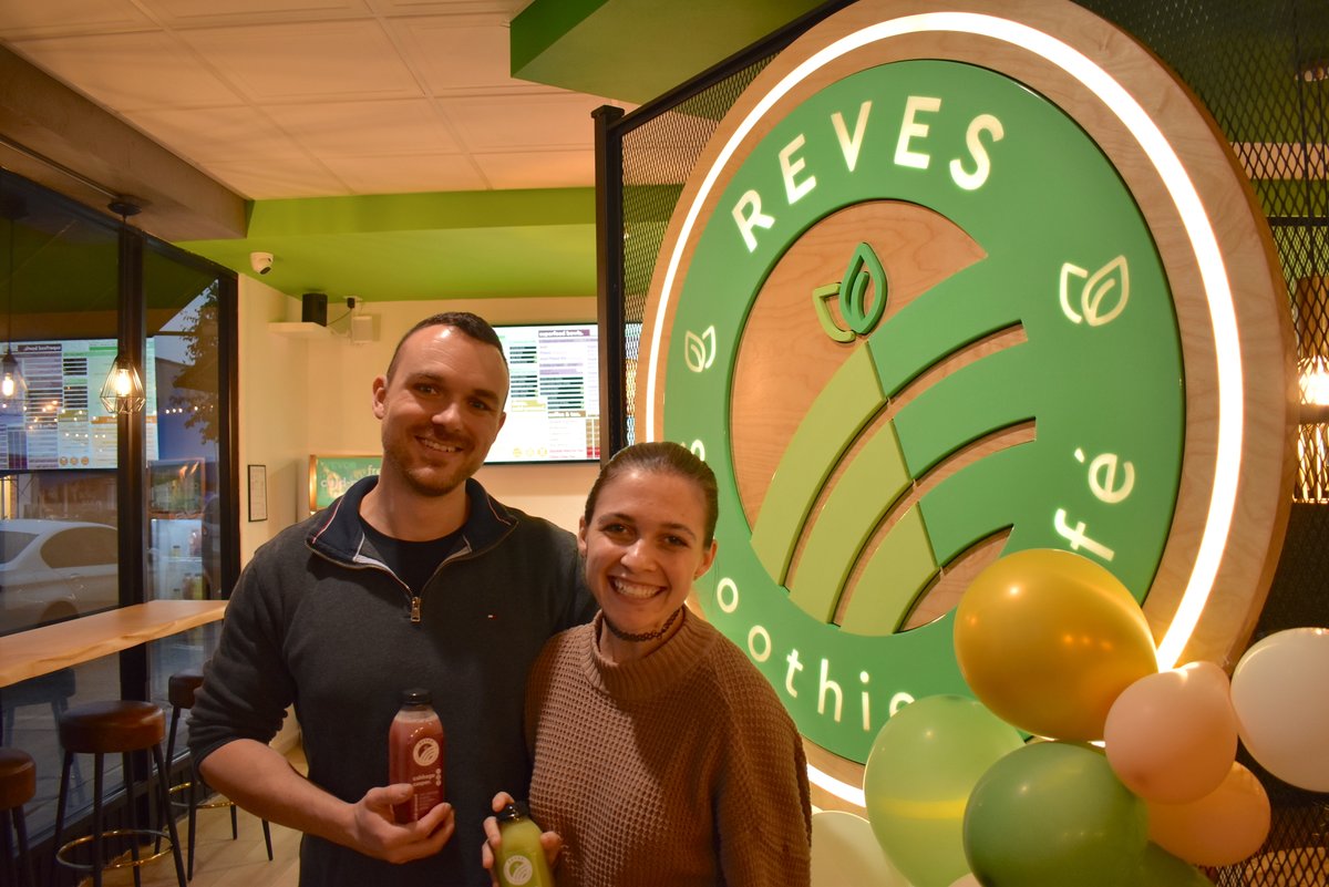 REVES Smoothie Café Opens in Downtown Westfield bit.ly/3CCETgX <a href="/westfieldtoday/">Downtown Westfield</a>
<a href="/TownOfWestfield/">Town of Westfield</a> <a href="/swbrindle/">shelley brindle</a>