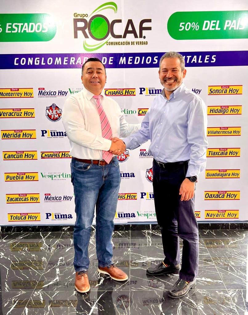 Rodolfo_Calvo's tweet photo. Fue un gusto contar con la visita del Dr. Carlos Natarén Nandayapa, Rector de la Universidad Autónoma de Chiapas #UNACH en las oficinas del #GrupoROCAF. https://t.co/P80O4iHx3d