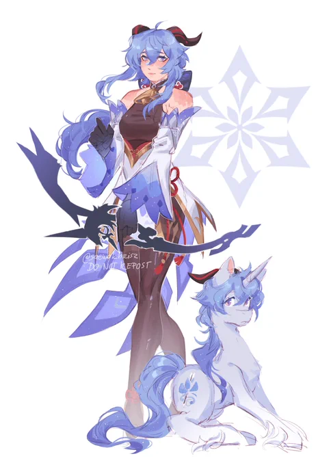 just realised i never posted my ganyu mlp bishoujo figure idea... 