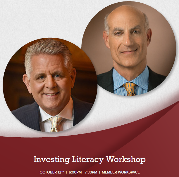Harvard Business School 1982 MBA alums Scott Puritz and Mitch Tuchman will host an in-person investing literacy workshop on October 12th from 6:00pm - 7:00pm. They will discuss financial planning fundamentals &amp; much more.