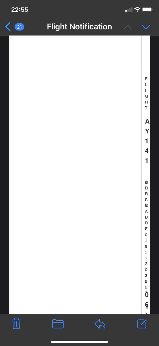 _emilyturner_'s tweet photo. @Finnair you really need to sort out the format on the email templates for flight changes! Same thing happened the last change I received- couldn’t read it. https://t.co/fCSQKUnSx3