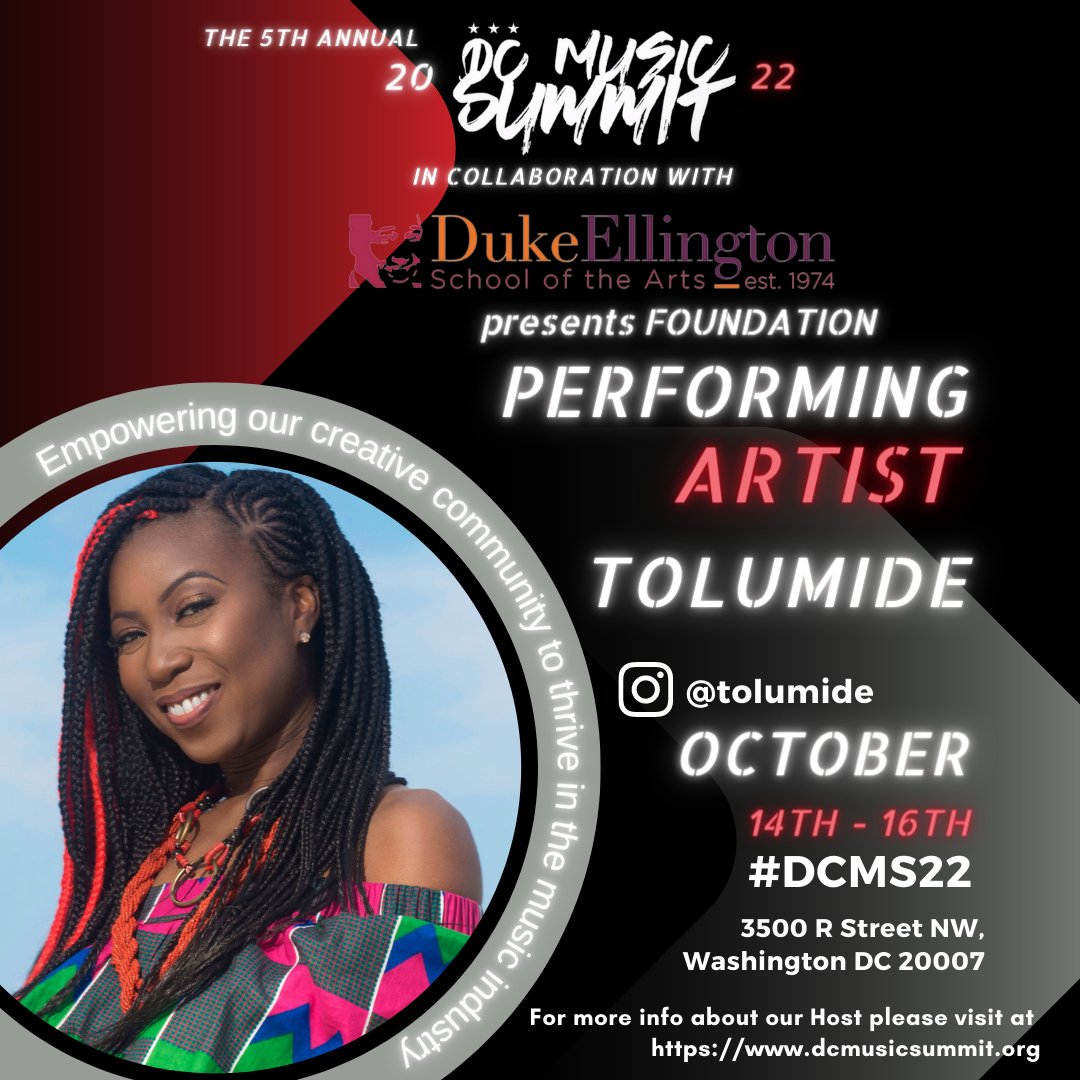 DCMUSICSUMMIT's tweet photo. When you attend the 2022 DC Music Summit, you will have the opportunity to see JusPaul and @tolumide perform live!!!

👉🏾To see them and many other great artists, register today! https://t.co/DnNpb0b57g

#DCMS22 #ListenLocalFirst #DCthings #DCNonProfit #DMVMusicScene https://t.co/fDzH3sUx7v
