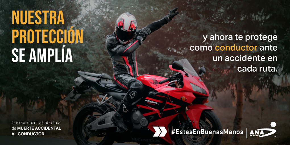 ANASeguros's tweet photo. Platica con tu #AgenteANA sobre esta nueva protección para #Bikers. 😎 https://t.co/FCl2Z1rEXX