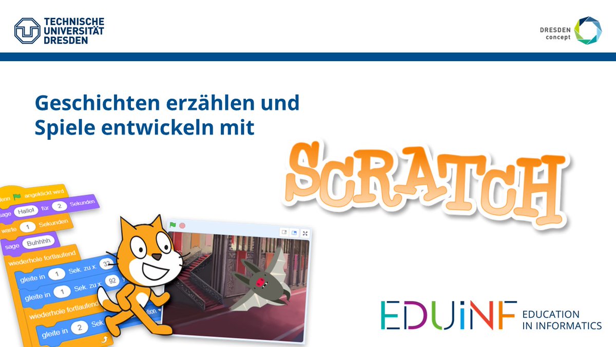 EduInf (@eduinf_tud) on Twitter photo Gerne weitersagen: kostenfreier #Scratch-Workshop für alle von 11-14 J. nächsten Mittwoch ab 14:30 Uhr im Rahmen der #CodeWeek bei uns im EduInf an der <a href="/ddiTUDresden/">ddiTUDresden</a> <a href="/tudresden_de/">TU Dresden</a> : dresden.codeweek.de/das-programm/v… Gerne weitersagen: kostenfreier #Scratch-Workshop für alle von 11-14 J. nächsten Mittwoch ab 14:30 Uhr im Rahmen der #CodeWeek bei uns im EduInf an der <a href="/ddiTUDresden/">ddiTUDresden</a> <a href="/tudresden_de/">TU Dresden</a> : dresden.codeweek.de/das-programm/v…