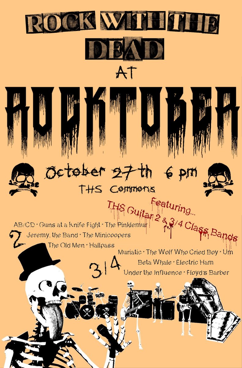 October 27th @ 6:00 pm ROCKTUBER - THS COMMONS