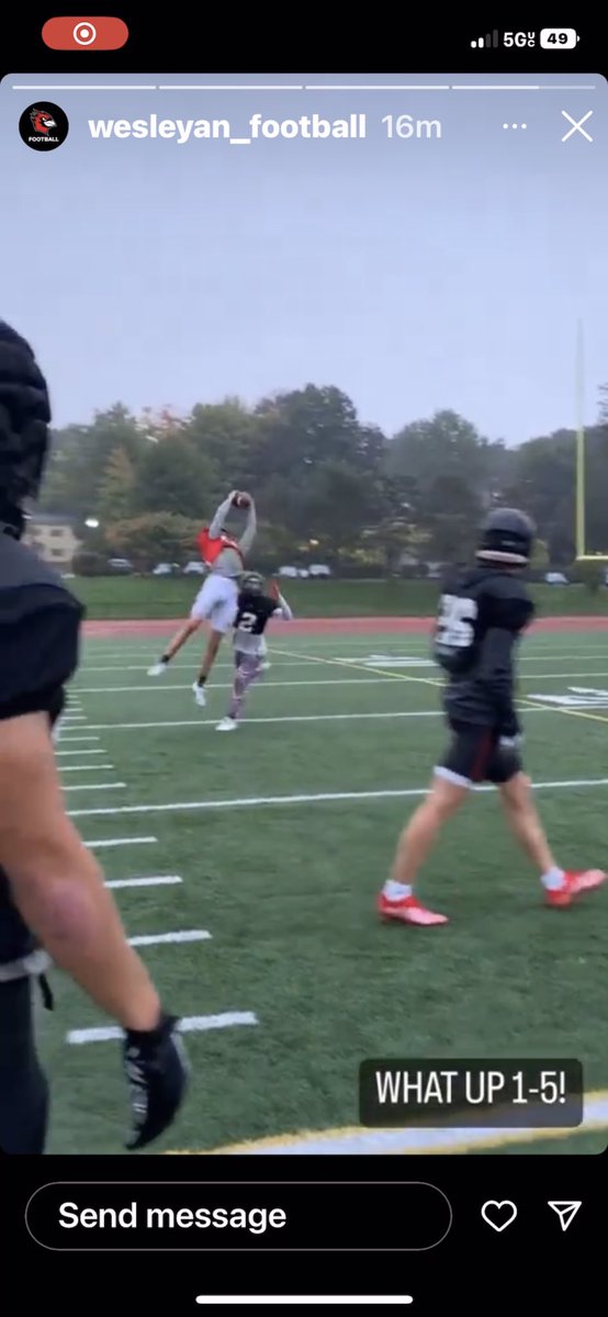 DougBfresh2's tweet photo. In my ice cube voice I guess it was a good day at practice today for @devinhardy7 nobody’s catching that but him https://t.co/kM1zf33i8W