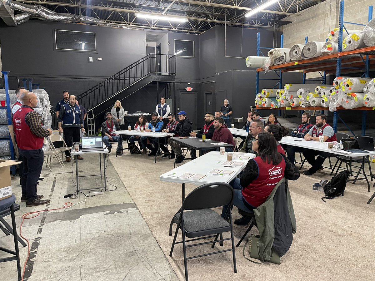 Big #ThankYou to Hunters Flooring hosting D1243 Specialty ASM’s &amp; Dept Supervisors! Great day of #training and PK tutorials. We #appreciate the partnership from all of our providers and vendors! <a href="/specialtylowes/">Specialty & Services Selling at Lowe’s</a> #sales #Jerseyshore #HomeImprovement #lowes