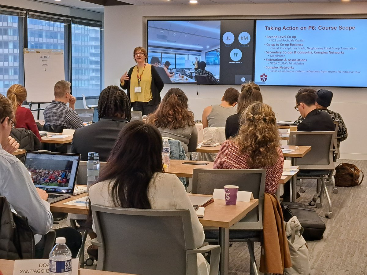 CoopMgmt's tweet photo. We launched our short course Taking Action on #Principle6 at #IMPACT22 conference🎉 We were joined by Coop Leaders & Scholars among other shining #cooperators 🥰 Many thanks, @ncbaclusa @natlcoopbank @rochdalecap @CoopFoundation! #coopsbuildeconomicpower with #intercooperation 🤝 https://t.co/aoI0lppAne