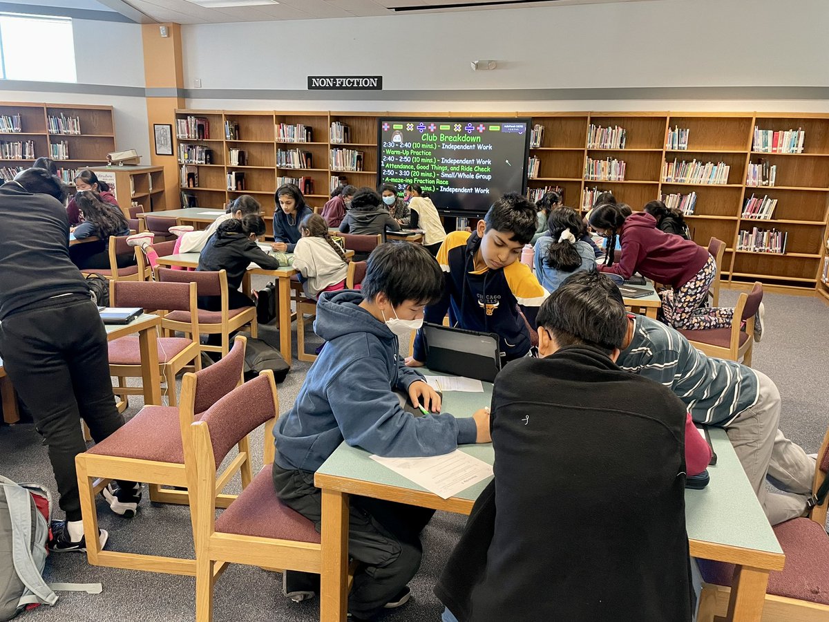 wcmsmathclub's tweet photo. The second meeting of @westcaryimps Math Club focused on teamwork and competition. Students participated in an A-maze-ing Fraction Race where accuracy, speed, and collaboration was essential in victory. 💚🤍🖤@MATHCOUNTS #IMPressive #ExcitementForMath #FirstYearCoach https://t.co/39dOTq0Vum