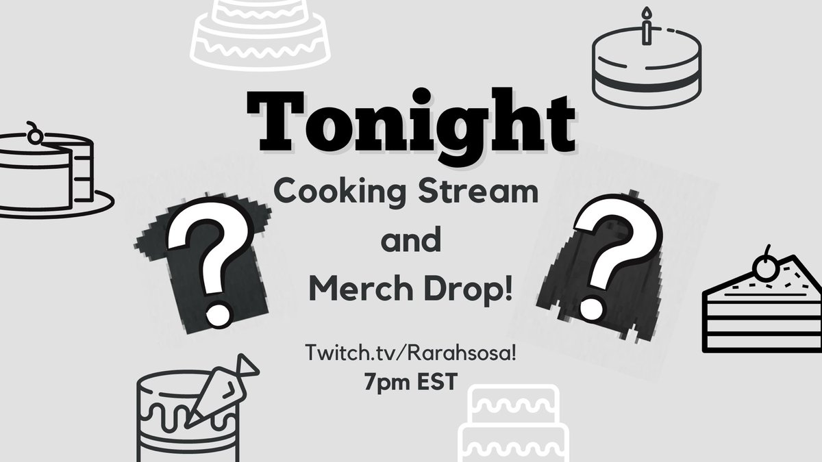 TONIGHT! 7pm EST I attempt to not burn down the house after the launch of our BRAND NEW MERCH! Come by and join the chaos for my last stream! 

m.twitch.tv/rarahsosa_/pro…