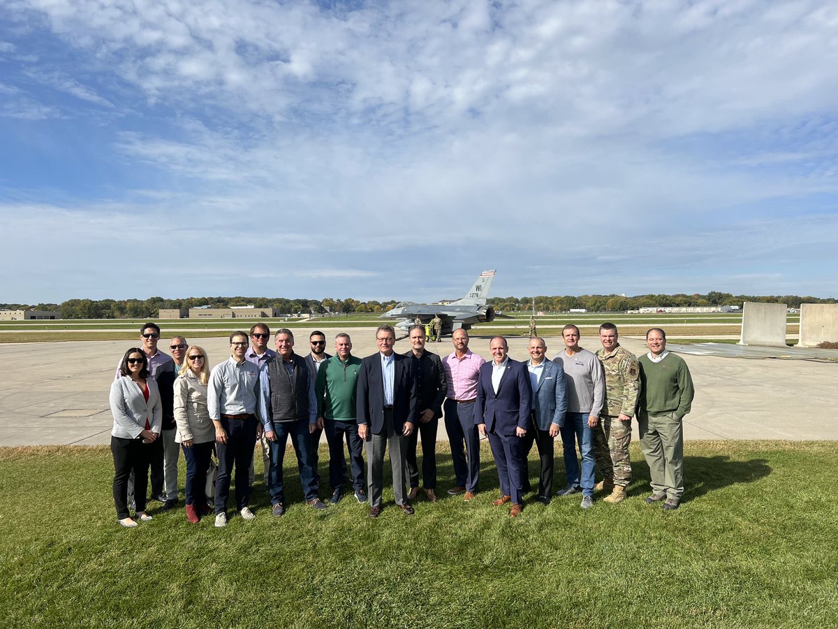 KitKBeyer's tweet photo. .@BadgerAirCC celebrating the end of the F-16 era at Truax Field with @115thWing @WI_Guard #AlwaysReadyAlwaysThere #F35Next https://t.co/XBV4bPJDoS