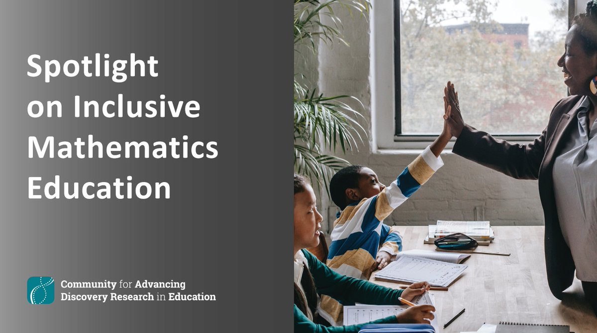 CADREK12's tweet image. Learn about approaches, practices, environments, and tools that support equitable and inclusive mathematics education for all learners, in our latest Spotlight. This and more in our newsletter: cadrek12.org/newsletters/se… #MathEd #NSFfunded #inclusiveMath #Equity #EdResearch