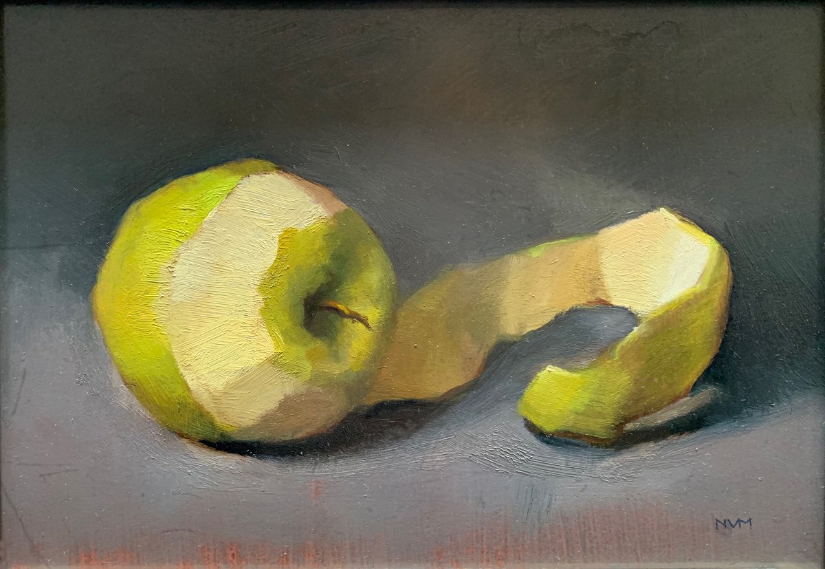 Cottage_Curator's tweet photo. Van Meter brings a minimal, contemporary aesthetic to traditional still life... [📸: #NancyVanMeter, "Green Appeal"] https://t.co/j5RZtVpKz0 #autumn #apples #oilpainting #stilllifepainting #dutchstilllife #fruit #tablescape #contemporaryart #contemporarystilllife #stilllife https://t.co/9RxhsTYTEO