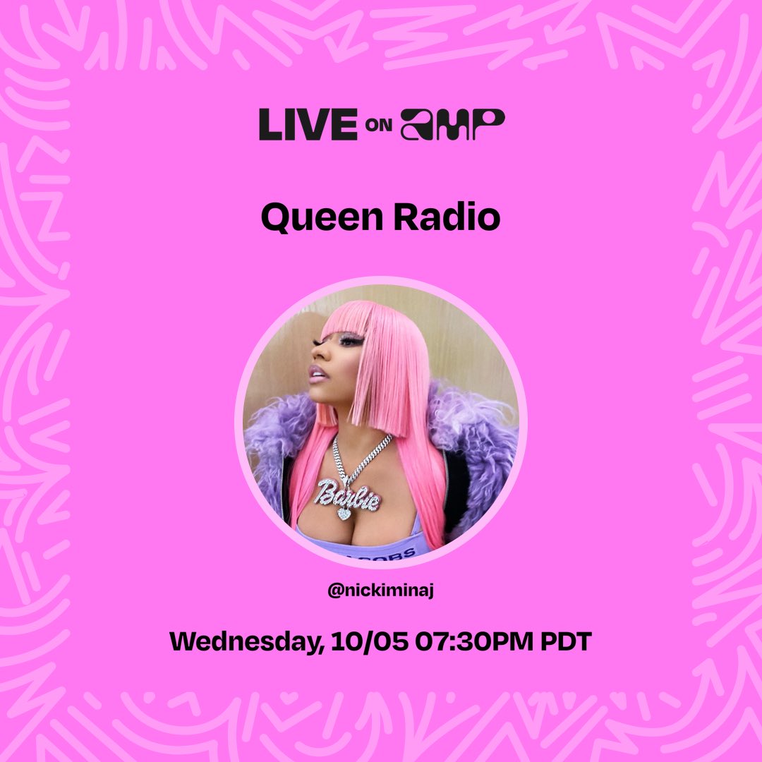 Nicki Minaj on Twitter "My show, Queen Radio, is set to go live on Amp