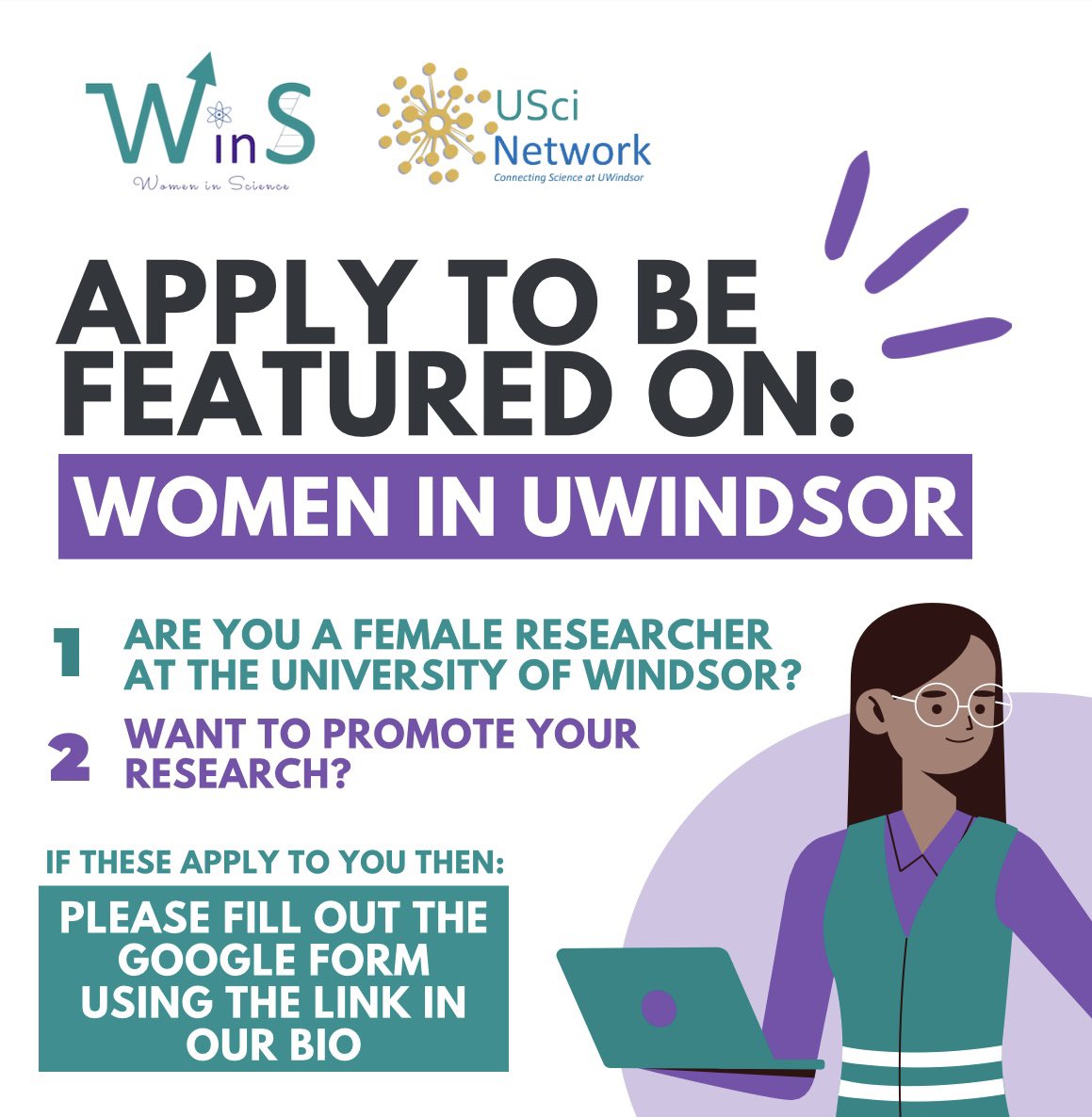 If you are a researcher at the University of Windsor and are looking to promote your work, this is the perfect opportunity for you! Use the link below in order to apply:

forms.gle/BB3hGoMJp4Hk63…