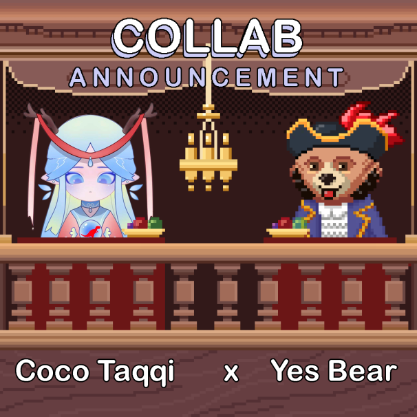 YesBear_NFTs's tweet photo. 𝘾𝙤𝙡𝙡𝙖𝙗 𝘼𝙣𝙣𝙤𝙪𝙣𝙘𝙚𝙢𝙚𝙣𝙩

𝘾𝙤𝙘𝙤 𝙏𝙖𝙦𝙦𝙞 𝙭 𝙔𝙚𝙨 𝘽𝙚𝙖𝙧
@Tmnbap https://t.co/QV7TS77H5o