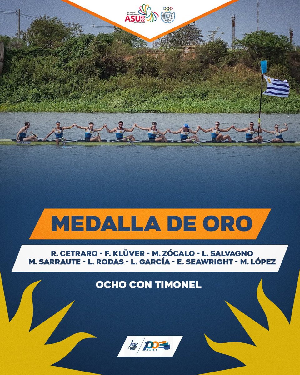 👏 Primera vez en la historia que Uruguay 🇺🇾 gana el Ocho Sudamericano.

🚣🚣‍♀️ ¡Felicitaciones! 

#UruguayRema