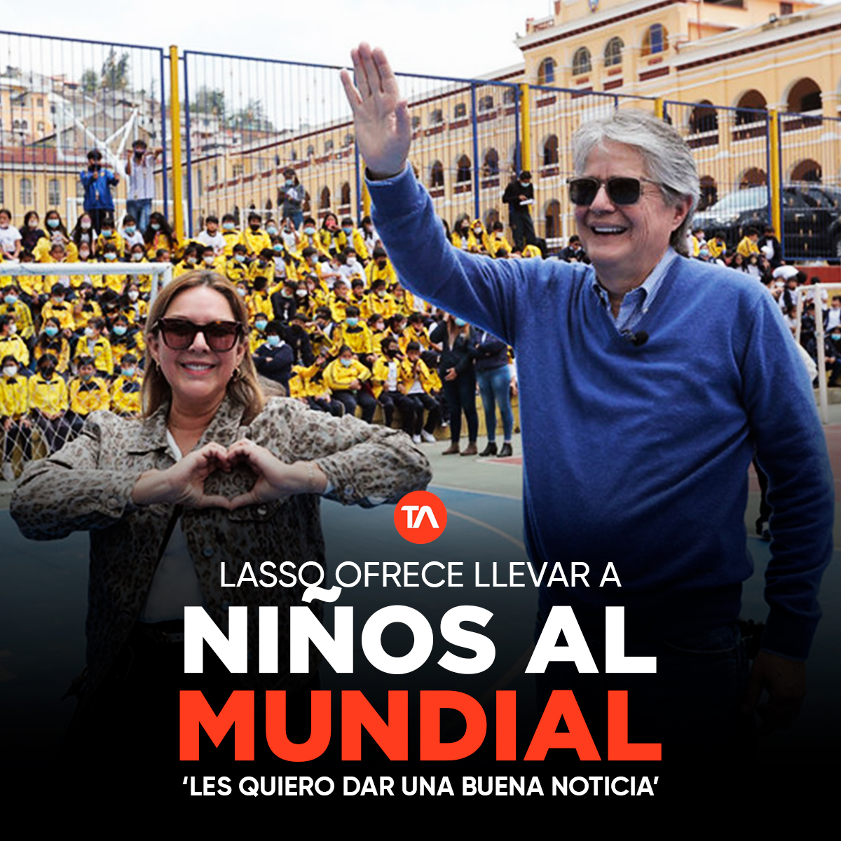 teleamazonasec's tweet photo. #VIDEO | "Les quiero dar una buena noticia". El presidente Guillermo Lasso ofreció llevar a niñas y niños al Mundial de Catar. ¿Por qué?
https://t.co/1QXdnZhW18 https://t.co/v10IY9UQgF