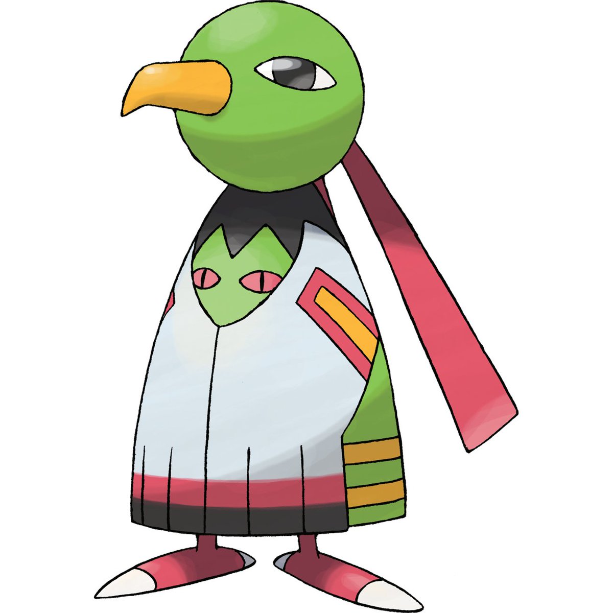 solo pokemon (creature) no humans full body bird black eyes standing  illustration images