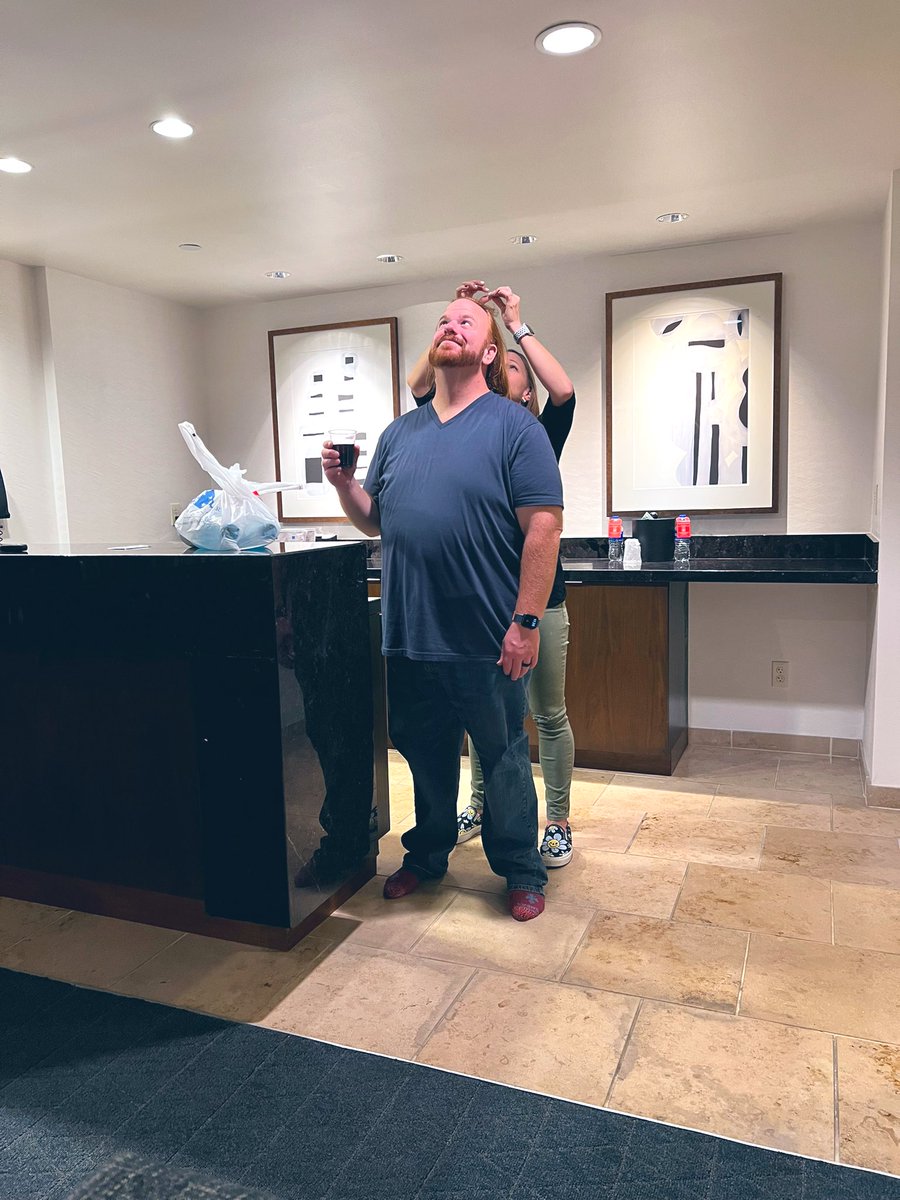 DrRobsHair's tweet photo. Shout out to Krissi, who has stepped in to help me when Rob’s skills just aren’t cutting it. #igetbywithalittlehelpfrommyfriends https://t.co/v4J1aDGxF9
