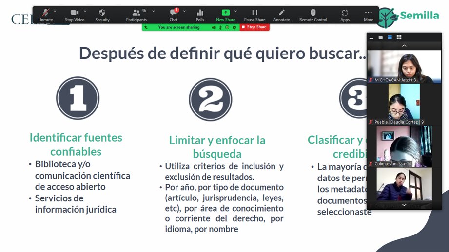 CEEAD's tweet photo. La búsqueda de información en el ámbito jurídico es una parte fundamental para el desarrollo de competencias de investigación ☝️.
Miércoles de #ProgramaSemillaCEEAD https://t.co/46KDkYr60S