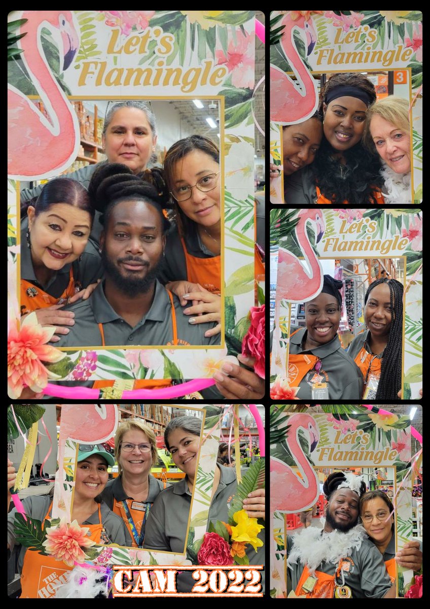 Let's flamingle with CAM &amp; friends! Thank you, front end associates, for all your hard work.