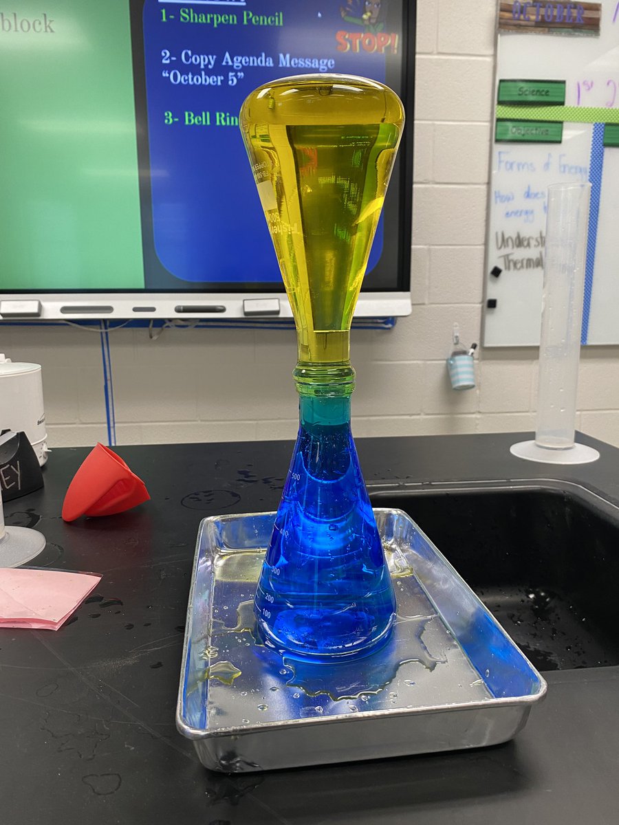MrsJBarney's tweet photo. #NationalTeacherDay I don’t know if this will have a direct impact on “test scores” but the experience was INCREDIBLE!!! #ScienceRocks #ScienceTeacher #Convection #DensityLab https://t.co/krlNXWlE4a