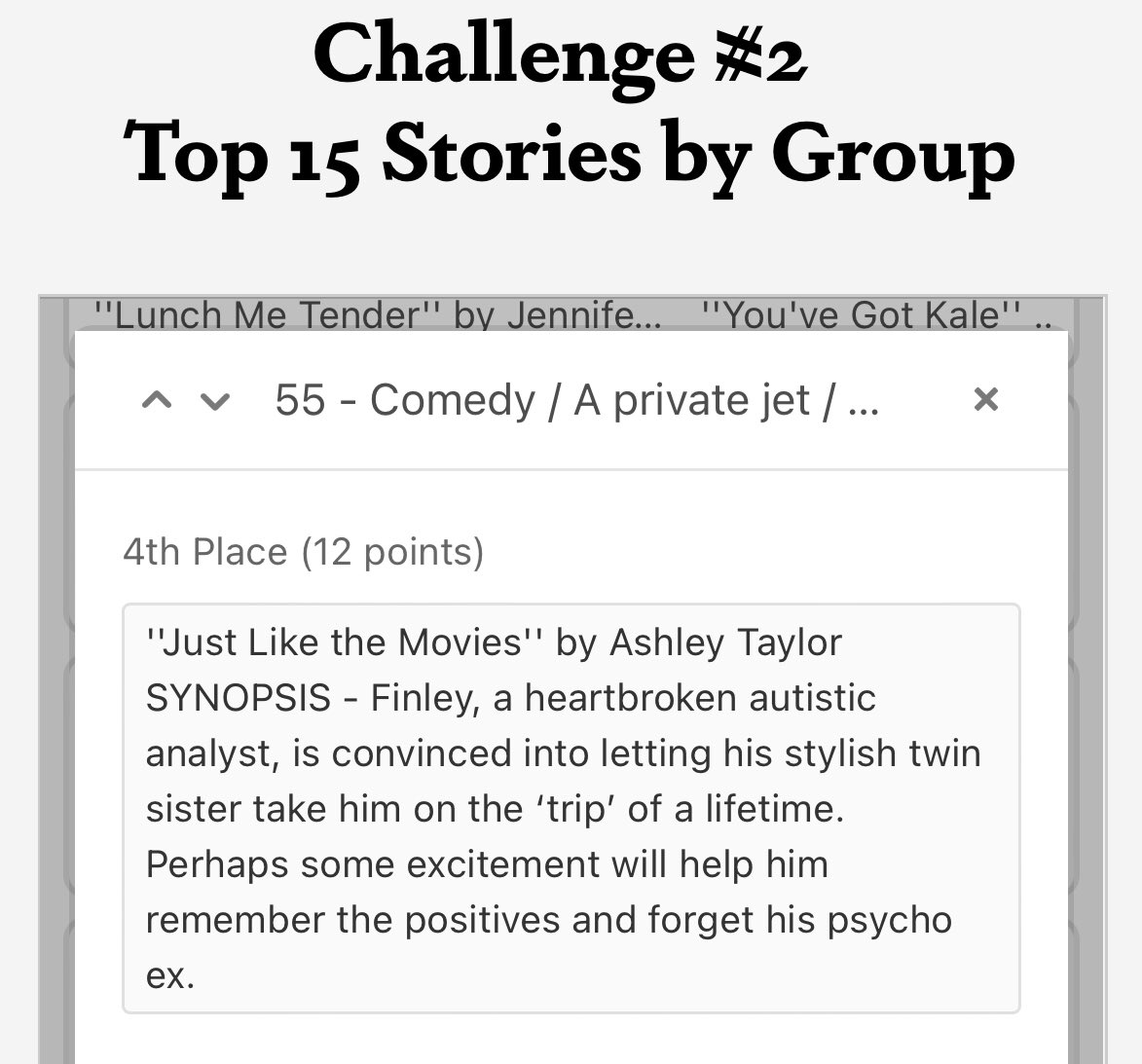 ashtaylorwrite1's tweet image. Well, this is exciting and unexpected… this 12 points gets added to my 10 from the first challenge, and I guess I’m writing this weekend in the next round! 🎉
#flashfictionchallenge2022