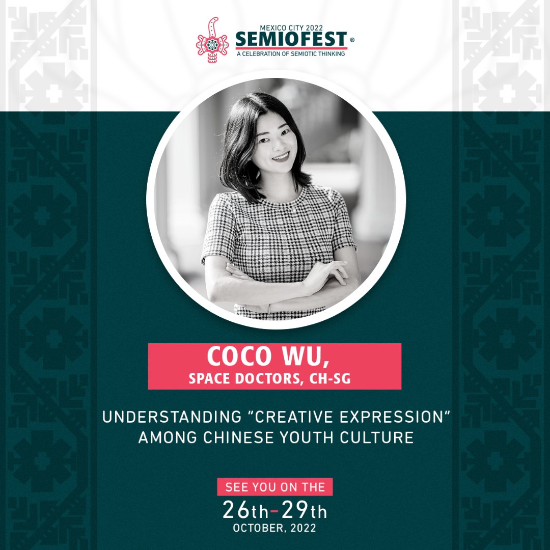 Semiofest's tweet photo. Meet Semiofest2022 Speakers: https://t.co/Uu6JEevLfZ
Coco Wu is one of the few native Chinese semiotics specialists. She has a sharp understanding of cultural nuances, local evolutions and a great commercial semiotic thinking.
#semiotics #semiofest #hellomexico #semiofest2022 https://t.co/2BqTlFSuAD