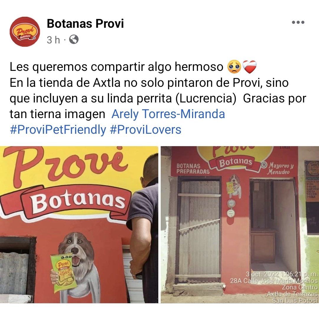 arelyfeminista's tweet photo. ¿Ya les presumí que Lucrecia anda de famosa en la página de #BotanasProvi ? ❤️🐾❤️🐾 
No por nada son las mejores botanas en #SLP https://t.co/oWHZ68QdWA