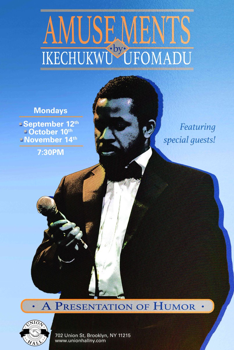 TONIGHT: Amusements by @ikeminded (@vulture's Comedians You Should and Will Know in 2022) workshops various ways to provide you with the finest amusements he can possibly muster! With special guests @Bhowe14 and @anafabregagood 7PM Doors / 7:30 Show 🎟: bit.ly/3MaF4TC