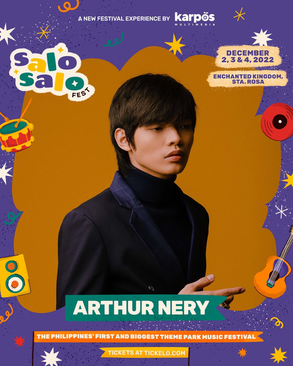 salosalofest's tweet photo. Fate is in our hands with rising OPM star, @ArthurMNeryy at #salosalofest DAY 1🙌🏻

🗓December 2, 3 &amp; 4, 2022
🎢 Enchanted Kingdom, Philippines
🎡 ticket comes with unlimited rides
🎫 ON SALE at https://t.co/Lg9Mhyh15B https://t.co/fHAgU1gGQY