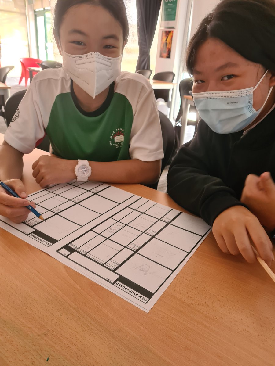 Year 9 Media Elective students storyboarding, capturing footage and experimenting with our gimble!