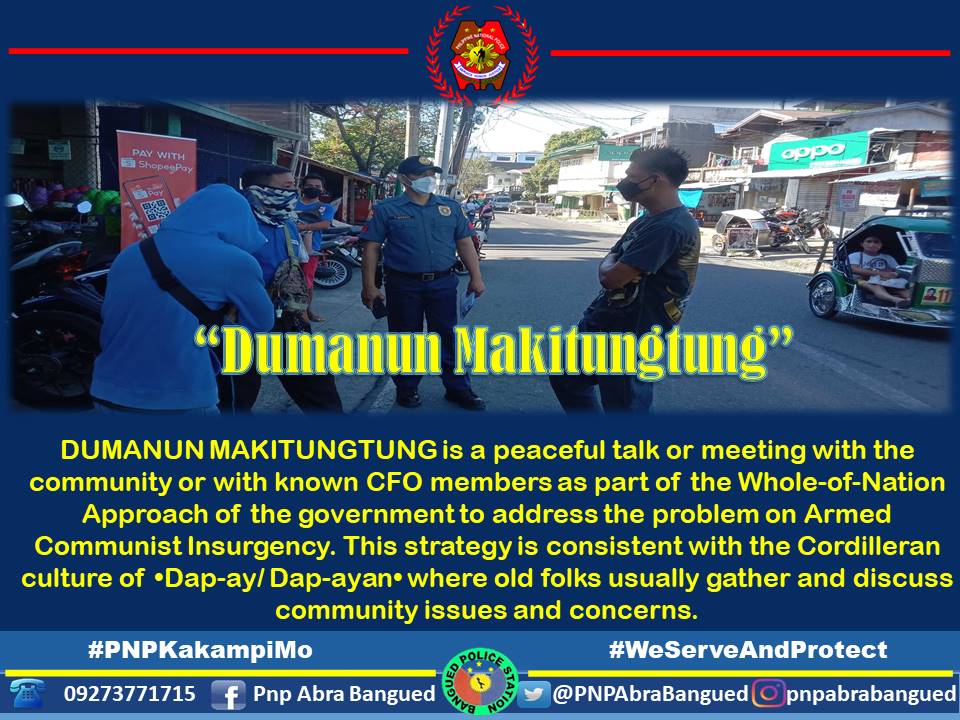 PNPAbraBangued's tweet photo. #DumanunMakitungtung
#PROCORCares https://t.co/uEBcAQbwgU