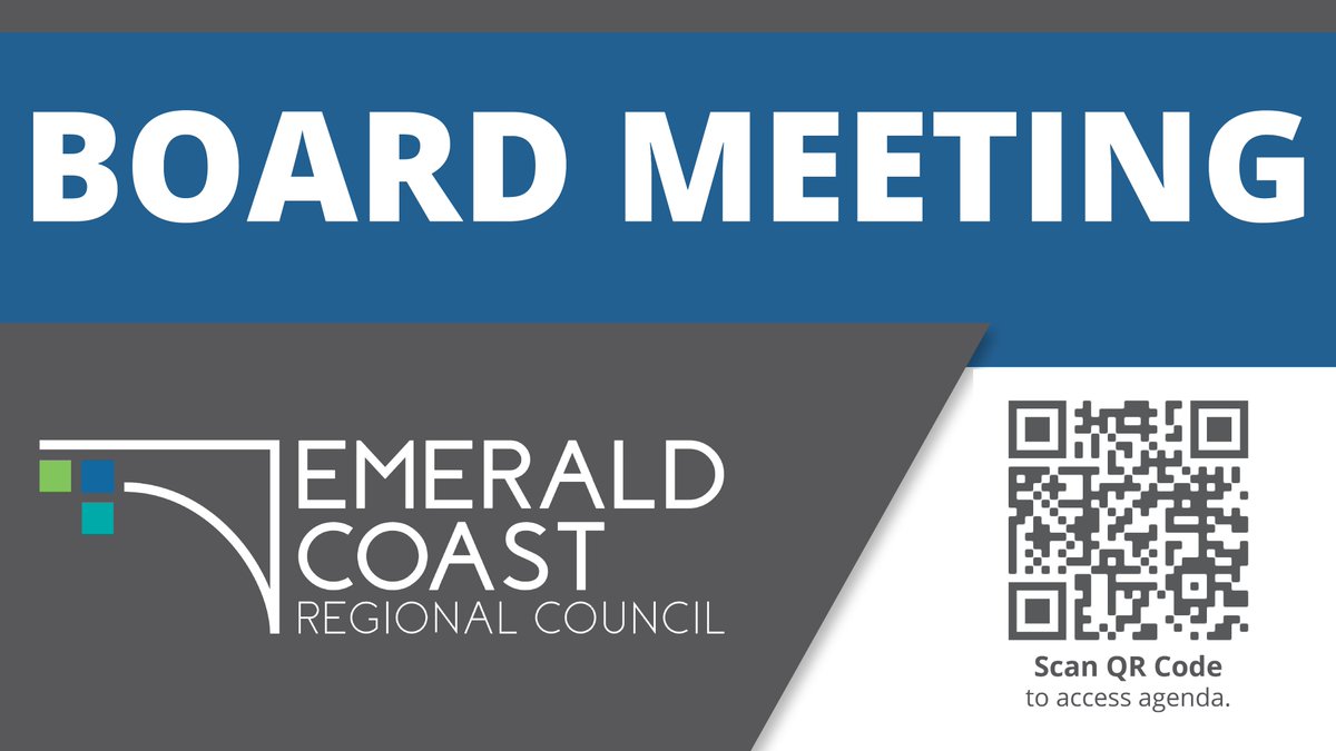emeraldcoastrpc's tweet photo. Public Notice of a Special ECRC Board Meeting: The Emerald Coast Regional Council Board has called a special meeting to be held Wednesday, October 12, 2022, at 12:00 pm, noon. For the meeting agenda and virtual registration information, please visit https://t.co/ObAtB41QGQ https://t.co/TN4XSVpiyd