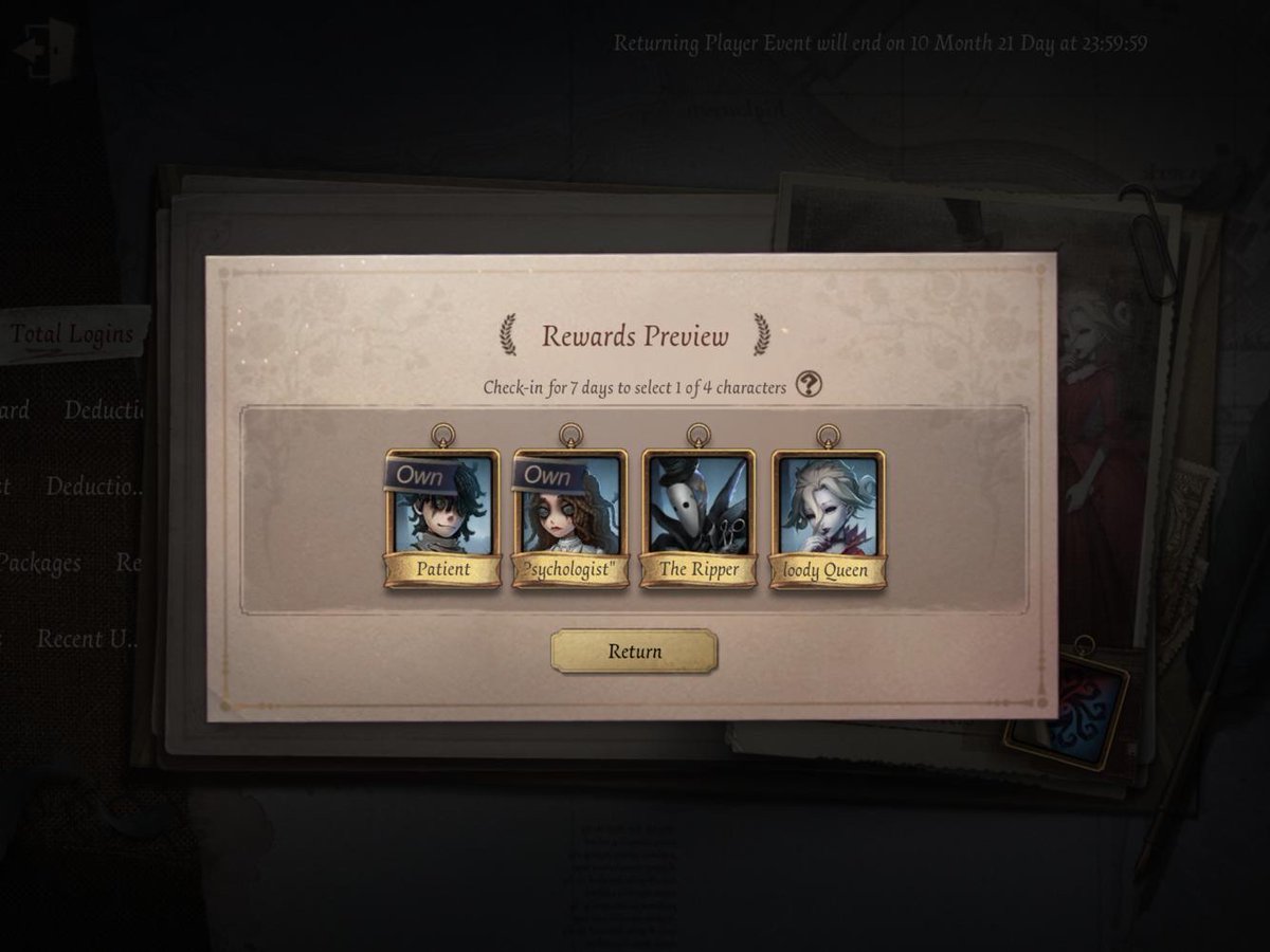 I'm playing Identity V. Fancy a game? psychologist..