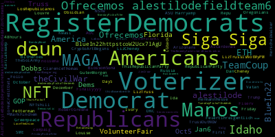 infokalyptisch's tweet photo. Trending in my timeline now: #RegisterDemocrats (14) #Voterizer (13) #Americans (10) #Republicans (9) #Democrats (9) #deun (9) #Ofrecemos (9) #Manos (9) https://t.co/QYqMlB3TmK