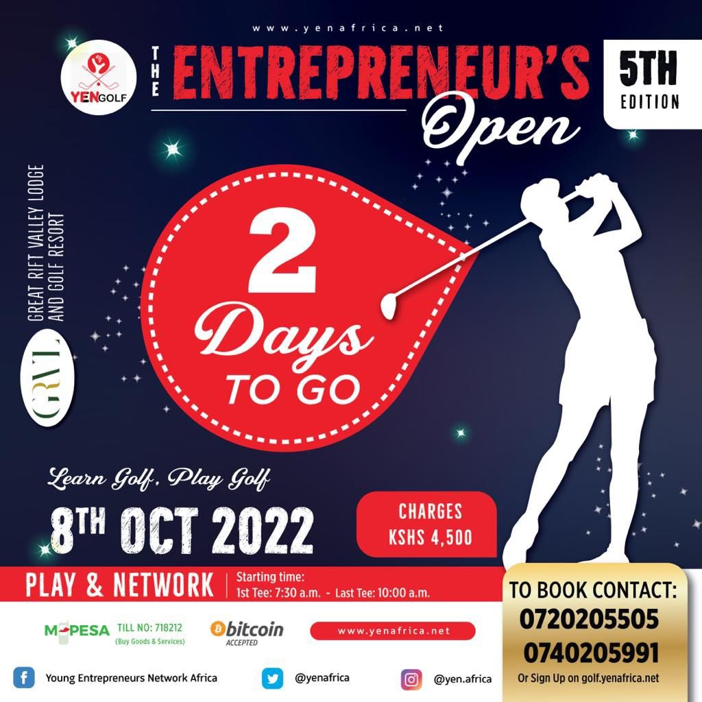 2 days to go… Tupatane Great Rift Valley Lodge & Golf Resort Naivasha

#YENGolf #YENGolfTournament #EntrepreneursOpen #GolfinKenya #Vasha