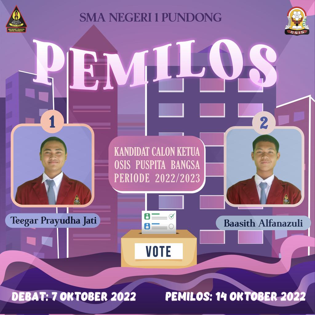nepunza's tweet photo. 👐hai siswa/i SMA Negeri 1 Pundong 

OSIS Puspita Bangsa periode 2021/2022 akan segera berakhir⌛

Berganti dengan kepengurusan OSIS Puspita Bangsa periode 2022/2023 yang akan dimulai sebentar lagi💡 https://t.co/UeF211VxJs