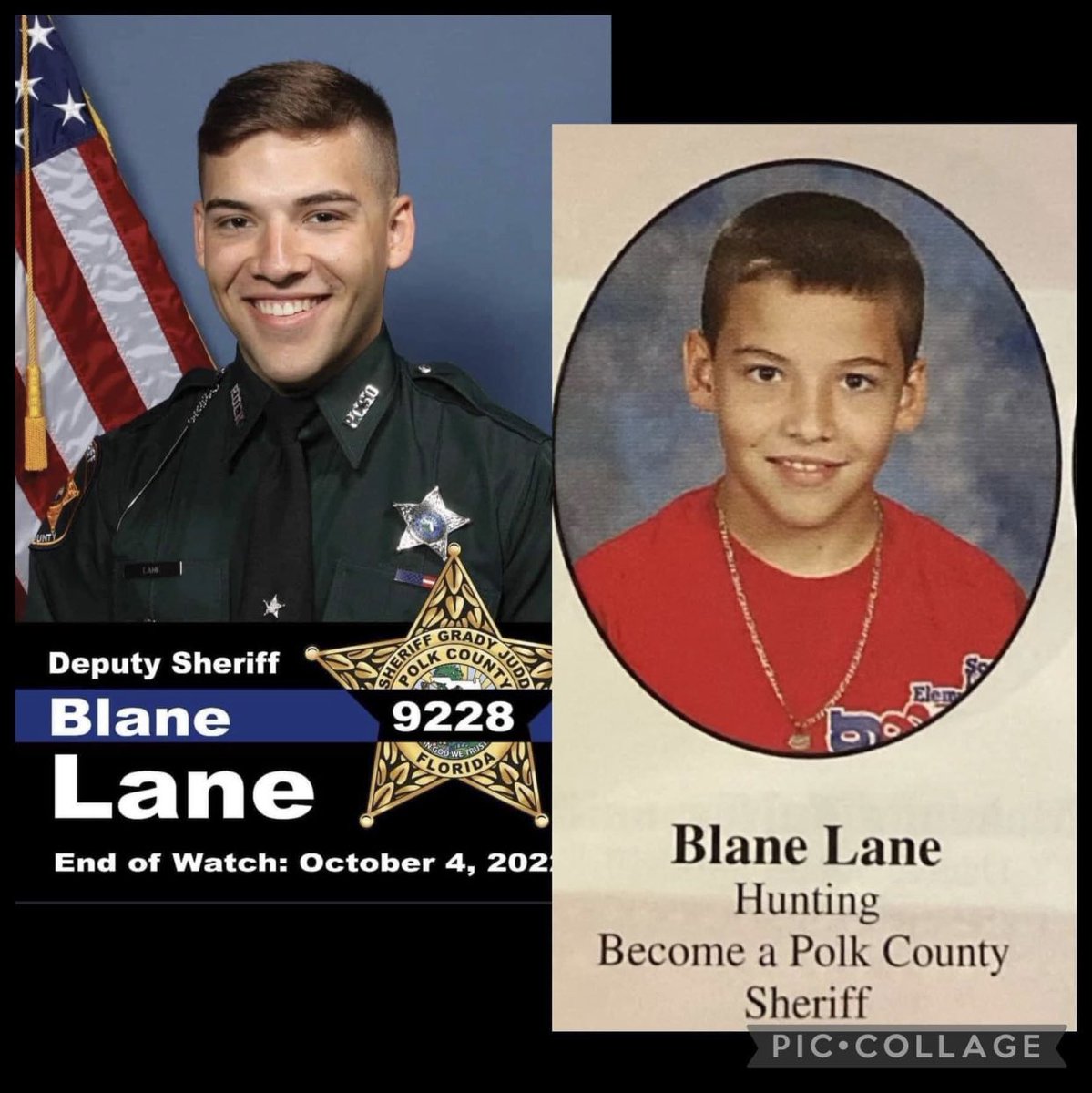 Deputy Sheriff Blane Lane
Polk County Sheriff's Office, Florida
End of Watch Tuesday, October 4, 2022 ✝️RIP HERO. 💔💔😓😓 #9228