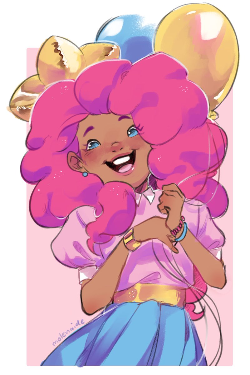 {#Blacktober Day 3] Pinkie Pie !! 🎊 🎉 🎈