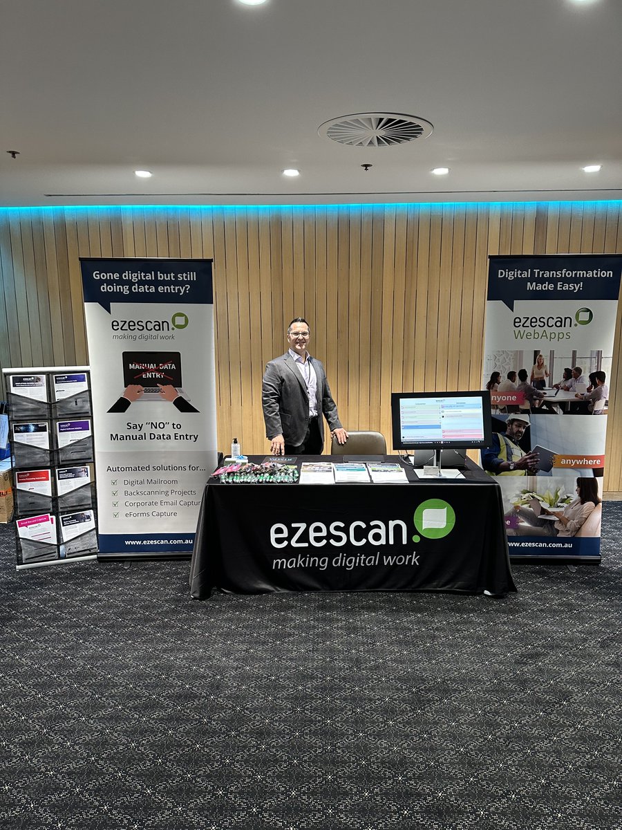 EzeScan's tweet image. Today we are attending the RIMPA Roadshow at the Sydney Masonic Centre. It is great to be reconnecting with the records and information management community once again!

#RIMPAGlobal #RIMPARoadshow #informationmanagement #recordsmanagement #professionaldevelopment